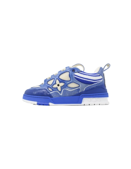 Louis Vuitton LV Skate Sneaker Knitted Collar Blue 1AHSXP