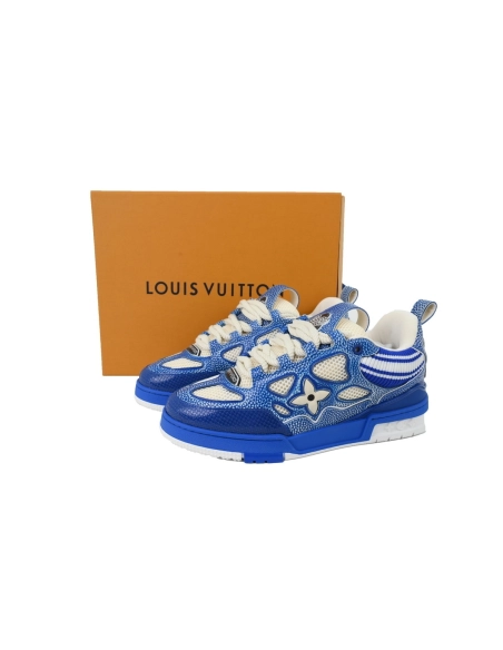 Louis Vuitton LV Skate Sneaker Knitted Collar Blue 1AHSXP