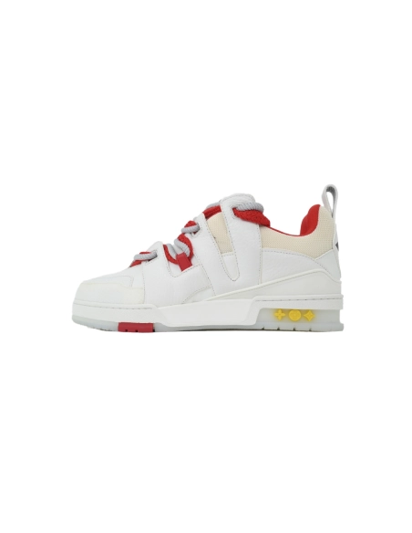 Louis Vuitton LV Skate Sneaker White And Red Flowers
