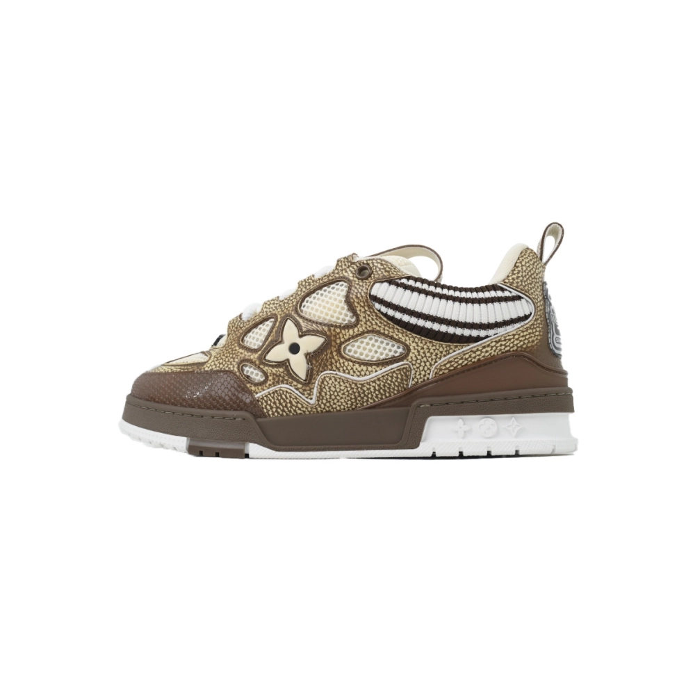 Louis Vuitton LV Skate Sneaker Knitted Collar khaki 1AHSWN