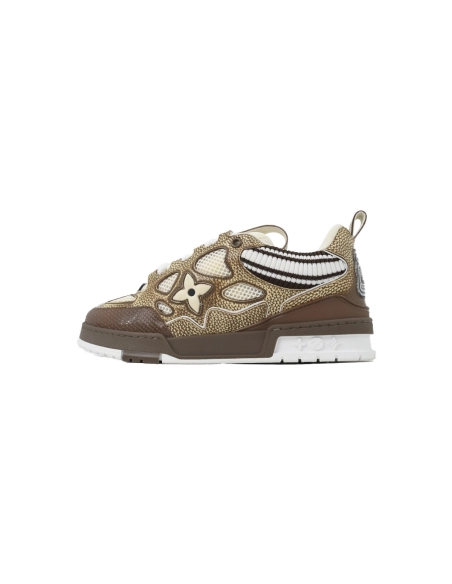 Louis Vuitton LV Skate Sneaker Knitted Collar khaki 1AHSWN