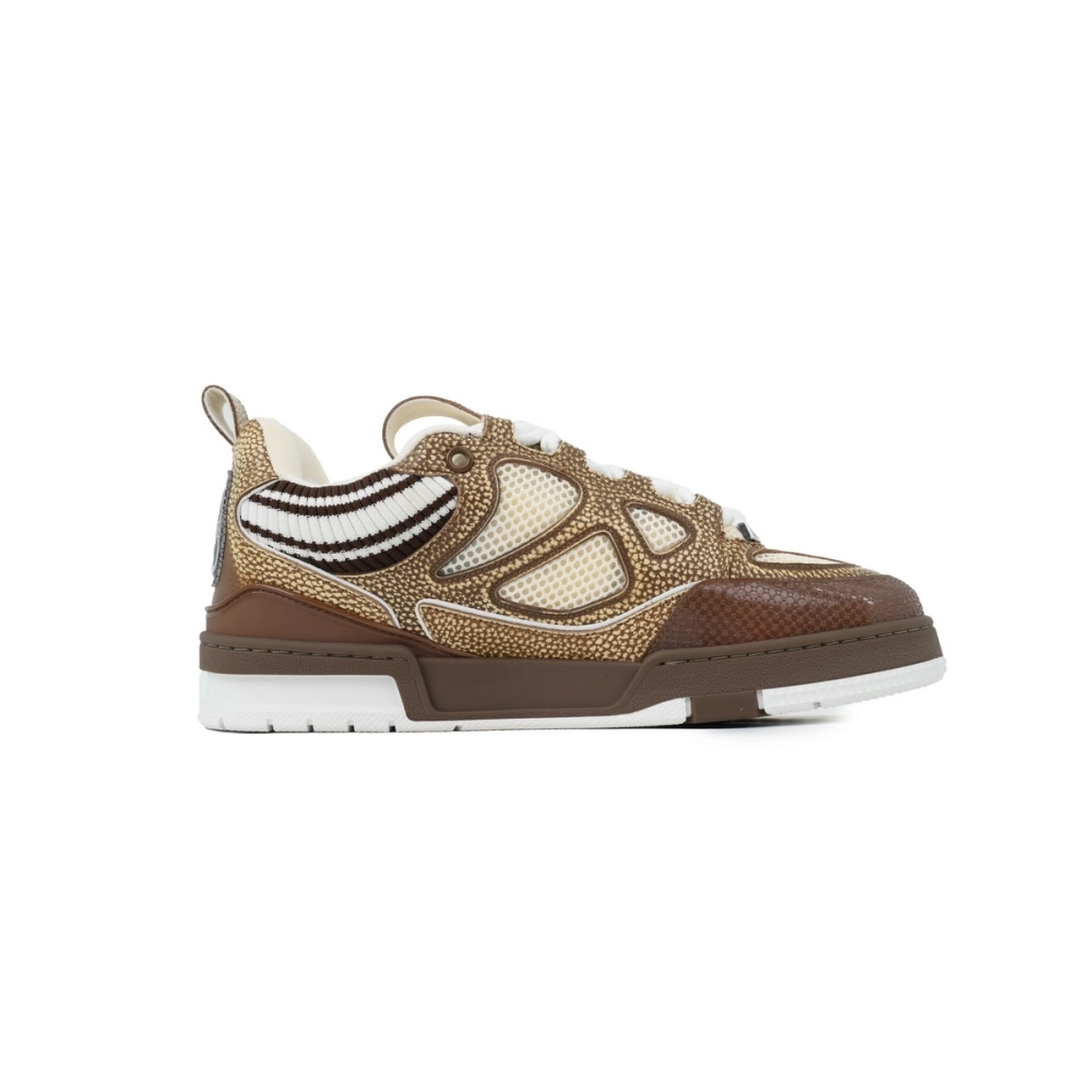 Louis Vuitton LV Skate Sneaker Knitted Collar khaki 1AHSWN