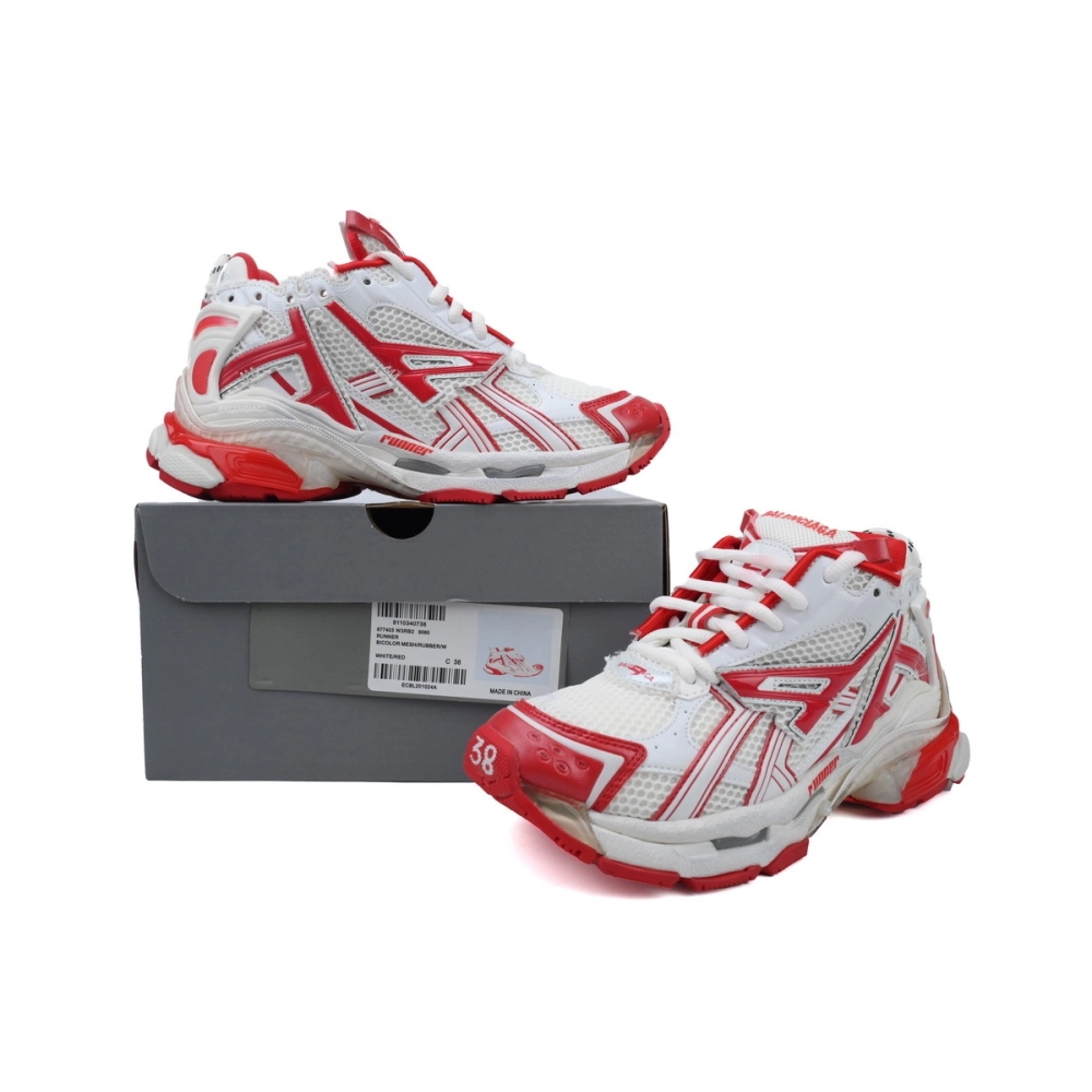 Balenciaga Runner White Red 677402W3RB29060