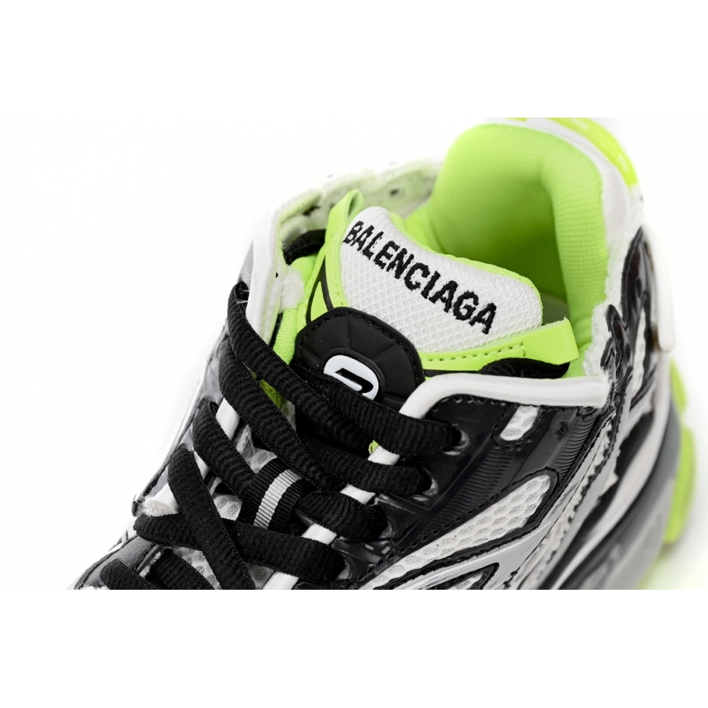 Balenciaga Runner Black/White And Fluorescent Green 677402W3RBP1093
