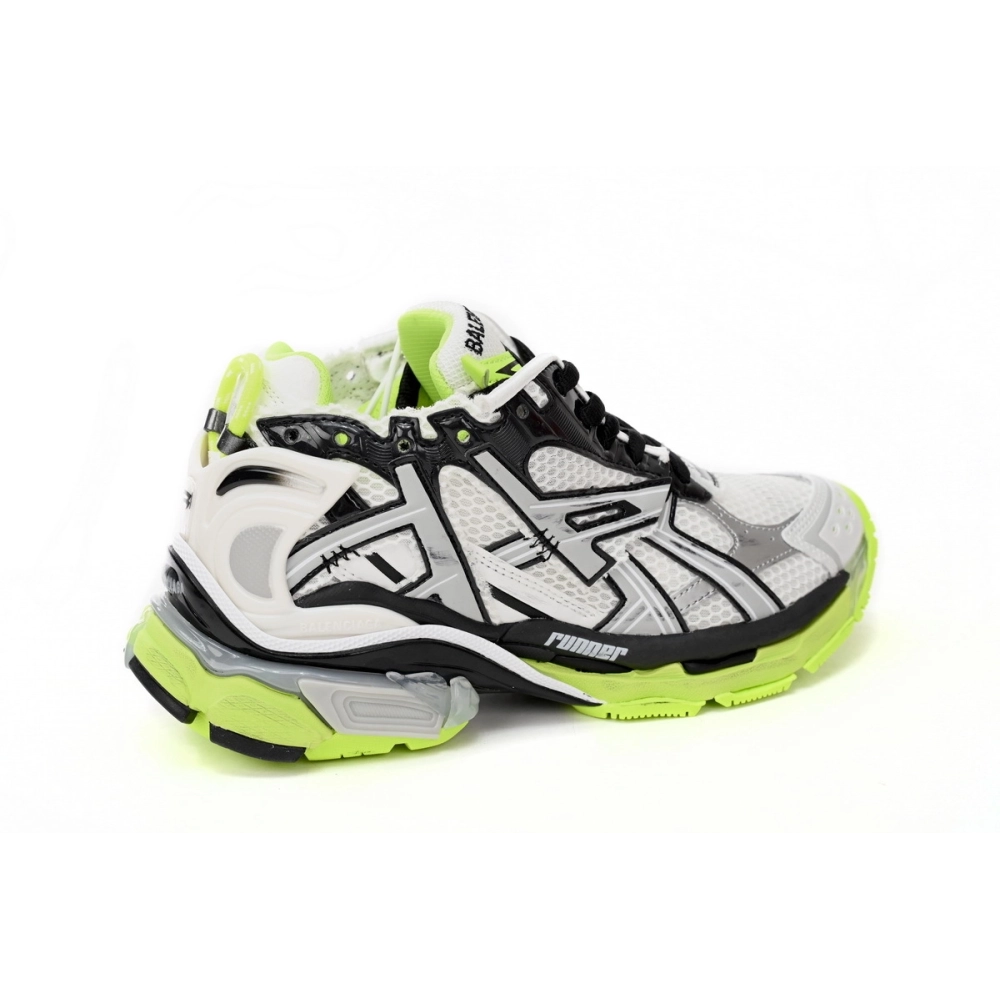 Balenciaga Runner Black/White And Fluorescent Green 677402W3RBP1093