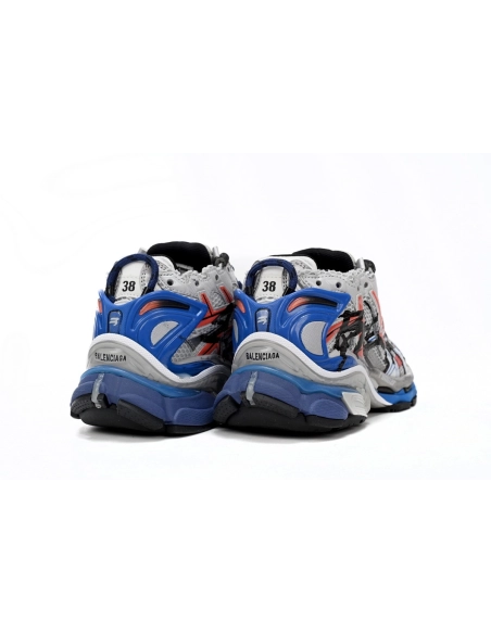 Balenciaga Runner White And Blue Printing 677402W3RB61264