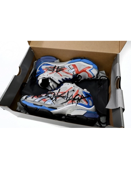 Balenciaga Runner White And Blue Printing 677402W3RB61264
