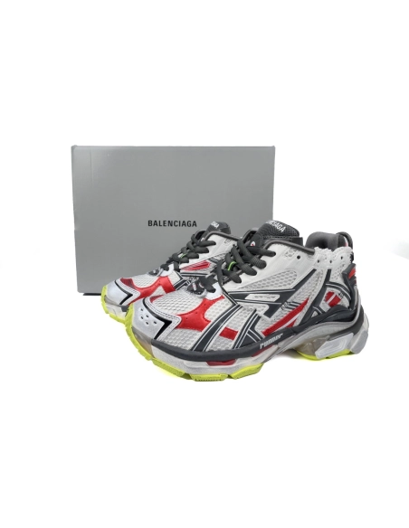 Balenciaga Runner White Black And Red 677402 W3RB2 9167