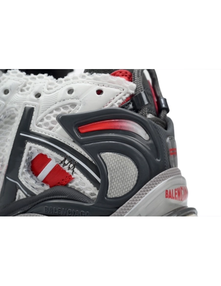 Balenciaga Runner White Black And Red 677402 W3RB2 9167