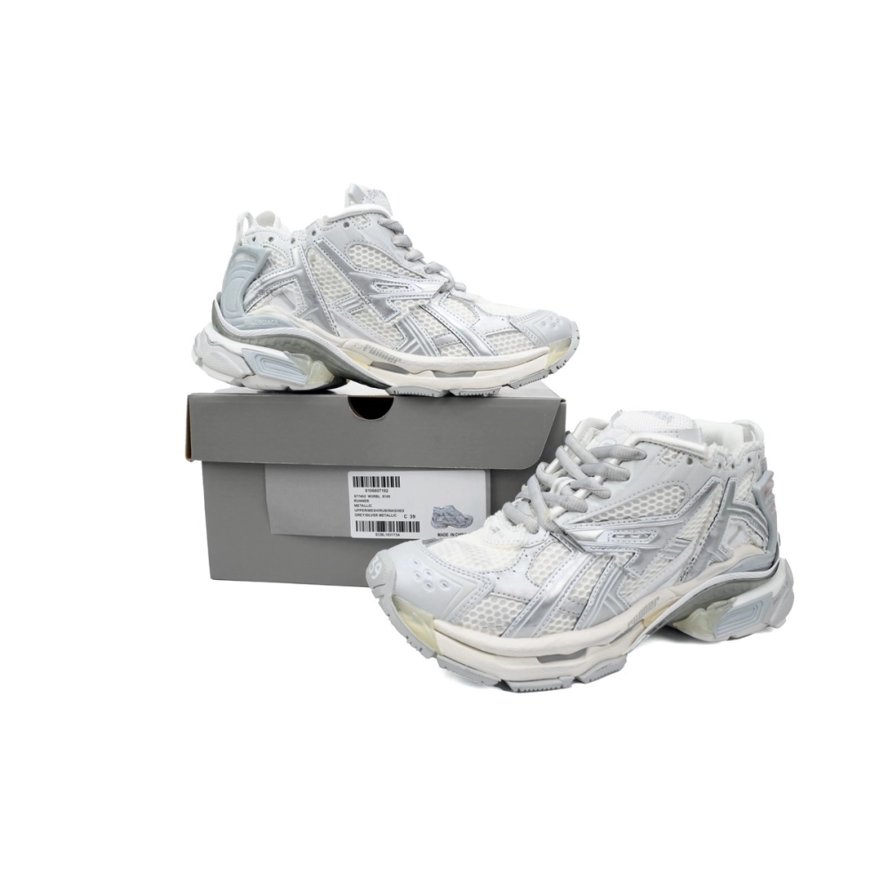 Balenciaga Runner Silvery White 677402 W3RB2 8100