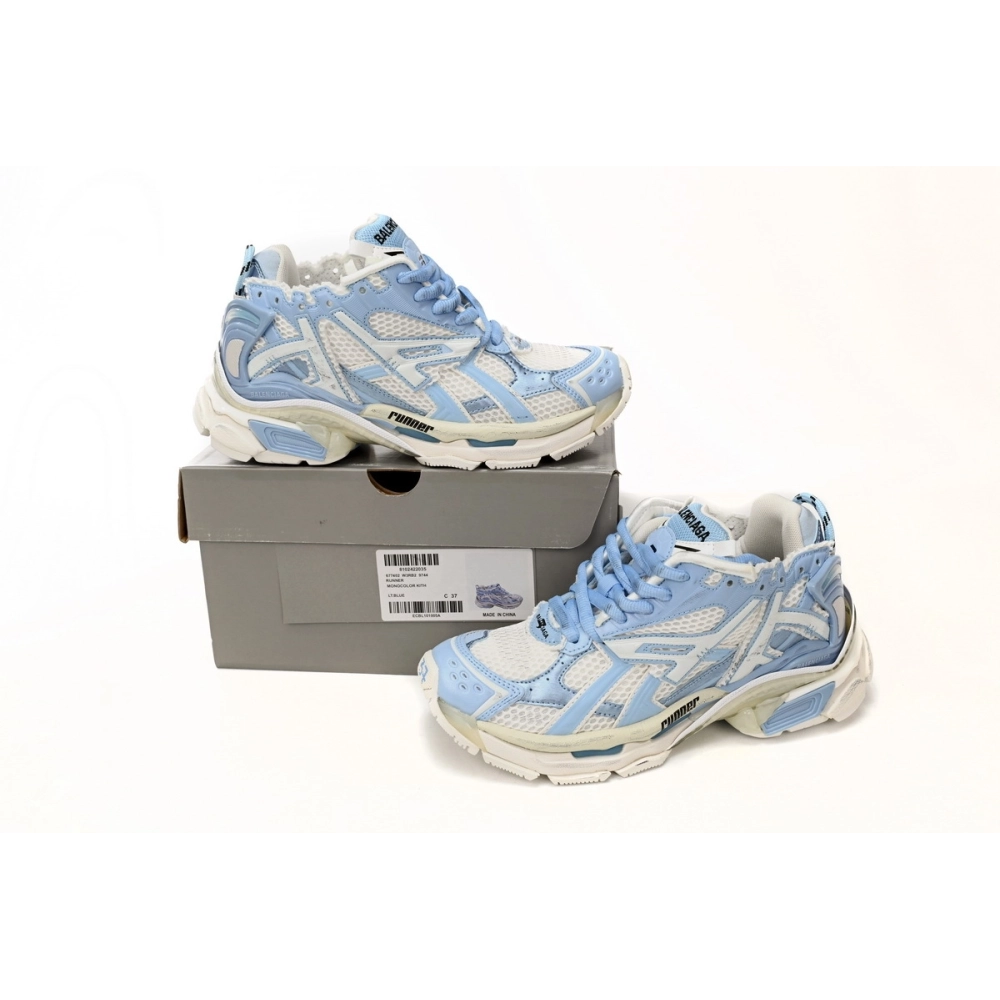 Balenciaga Runner White Light Blue 677402 W3RB2 9744