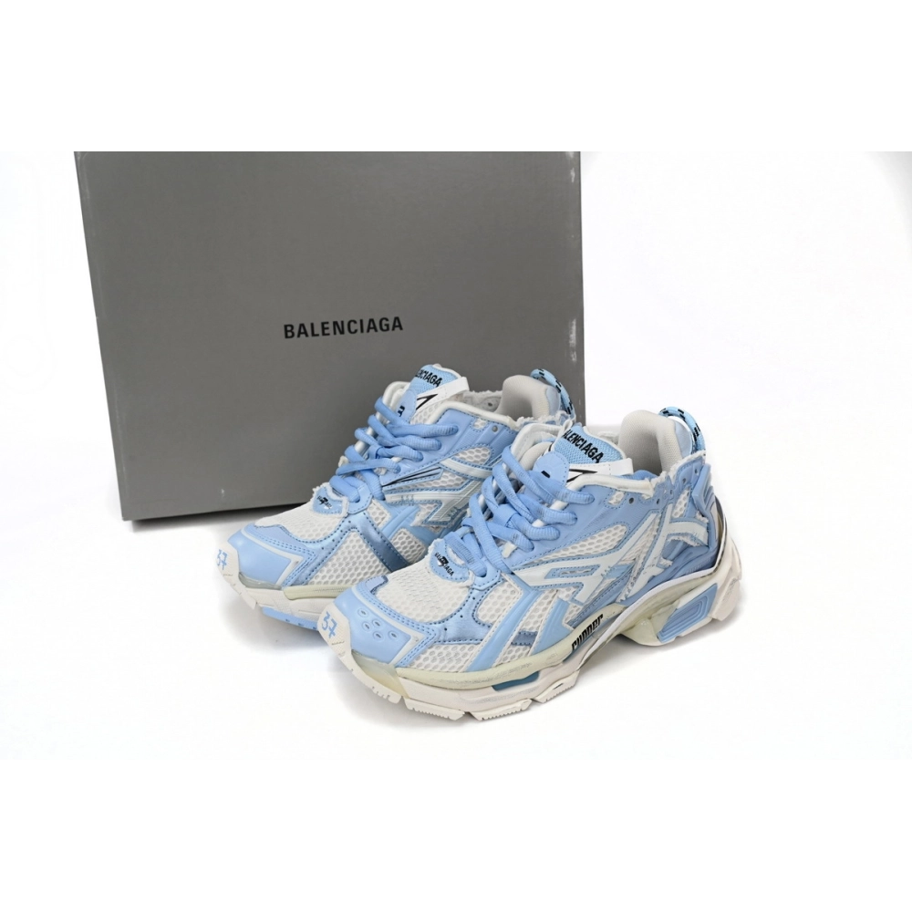 Balenciaga Runner White Light Blue 677402 W3RB2 9744