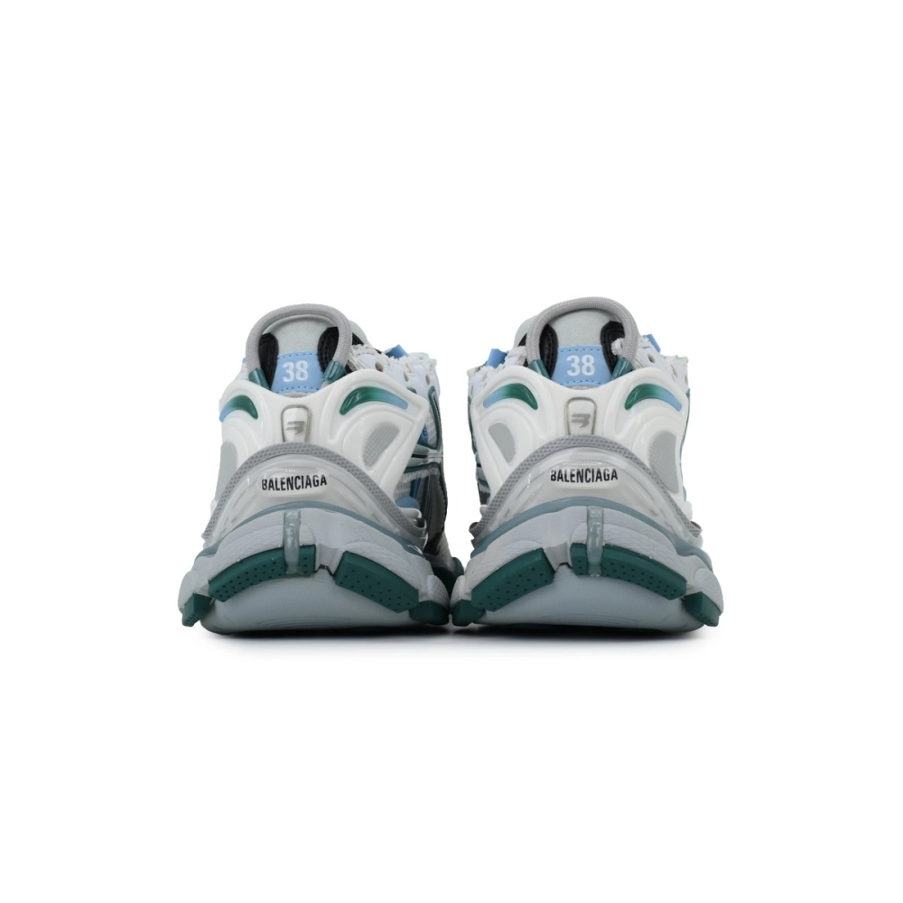 Balenciaga Runner Sneaker White Blue Green 772767W3RMU9034