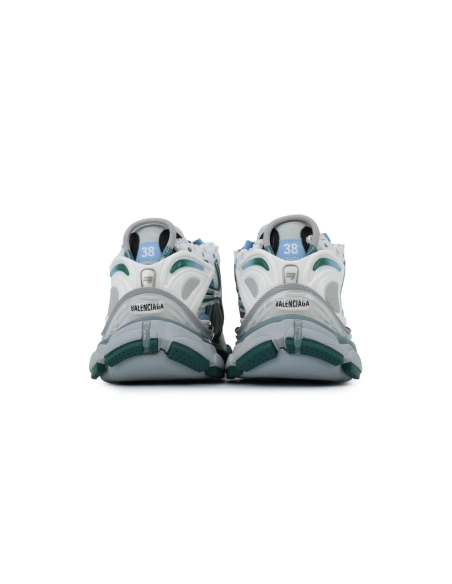 Balenciaga Runner Sneaker White Blue Green 772767W3RMU9034