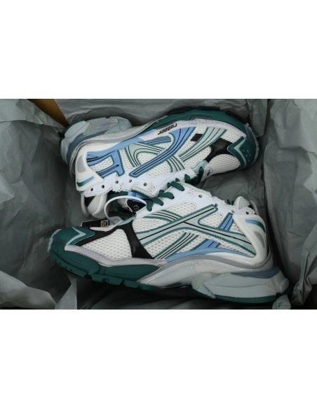 Balenciaga Runner Sneaker White Blue Green 772767W3RMU9034