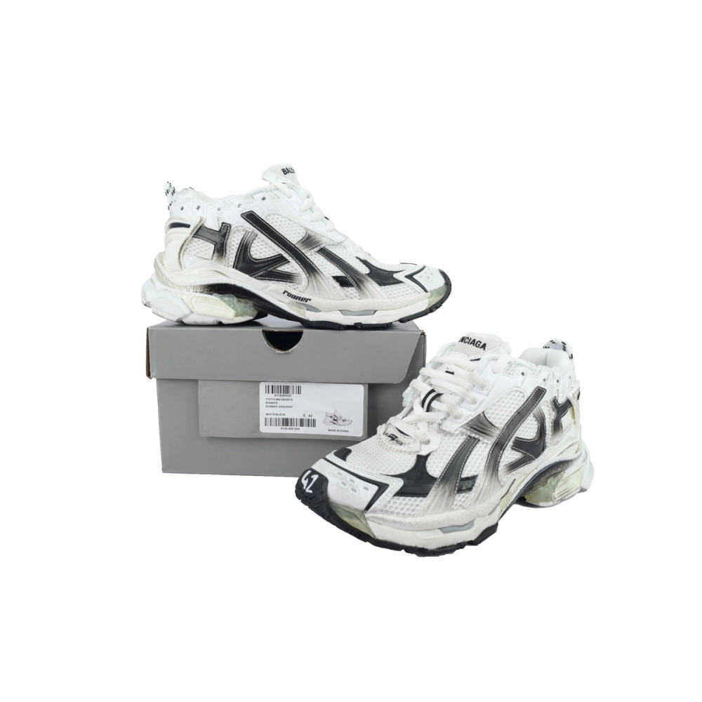 Balenciaga Runner Sneaker Gradient-White Black 772774 WRUNG 9010
