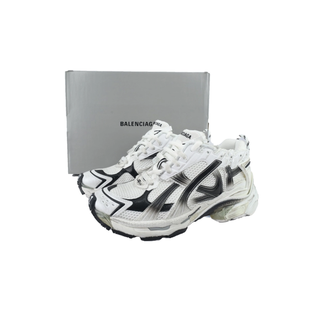 Balenciaga Runner Sneaker Gradient-White Black 772774 WRUNG 9010