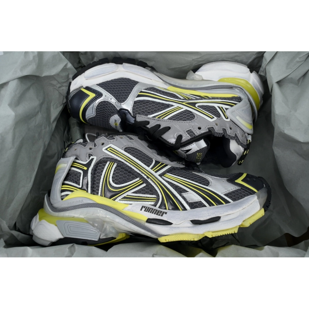 Balenciaga Runner Sneaker Grey Black Yellow 772767 W3RMU 1279