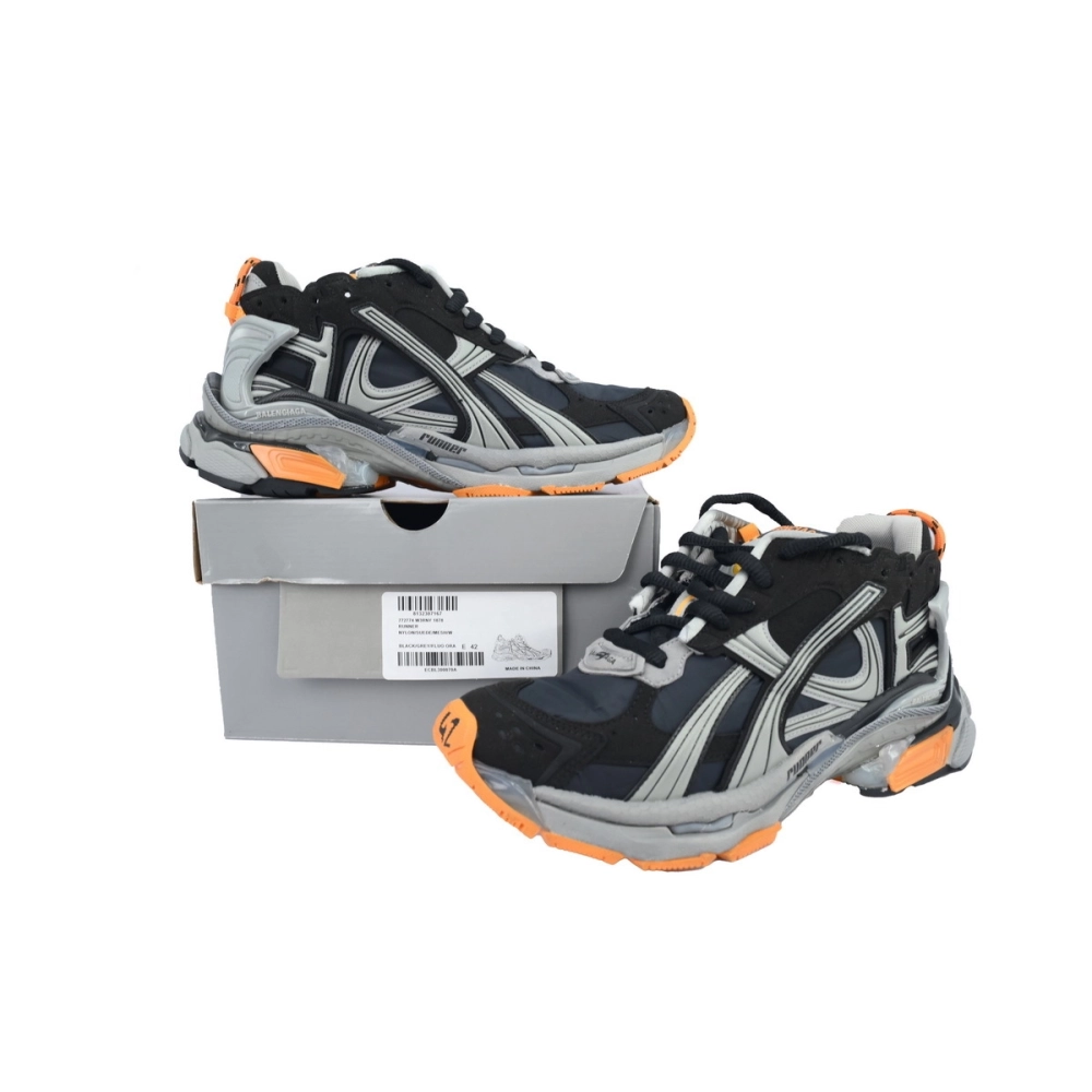 Balenciaga Runner Sneaker Black Fluo Orange 772774 W3RNY 1878