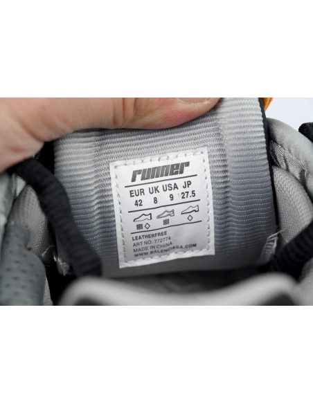 Balenciaga Runner Sneaker Black Fluo Orange 772774 W3RNY 1878