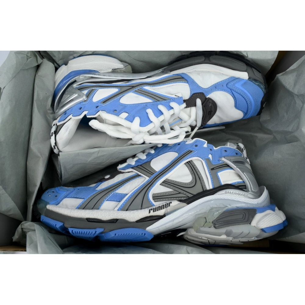 Balenciaga Runner Sneaker Worn Out Blue Grey 772774 W3RNY 4912