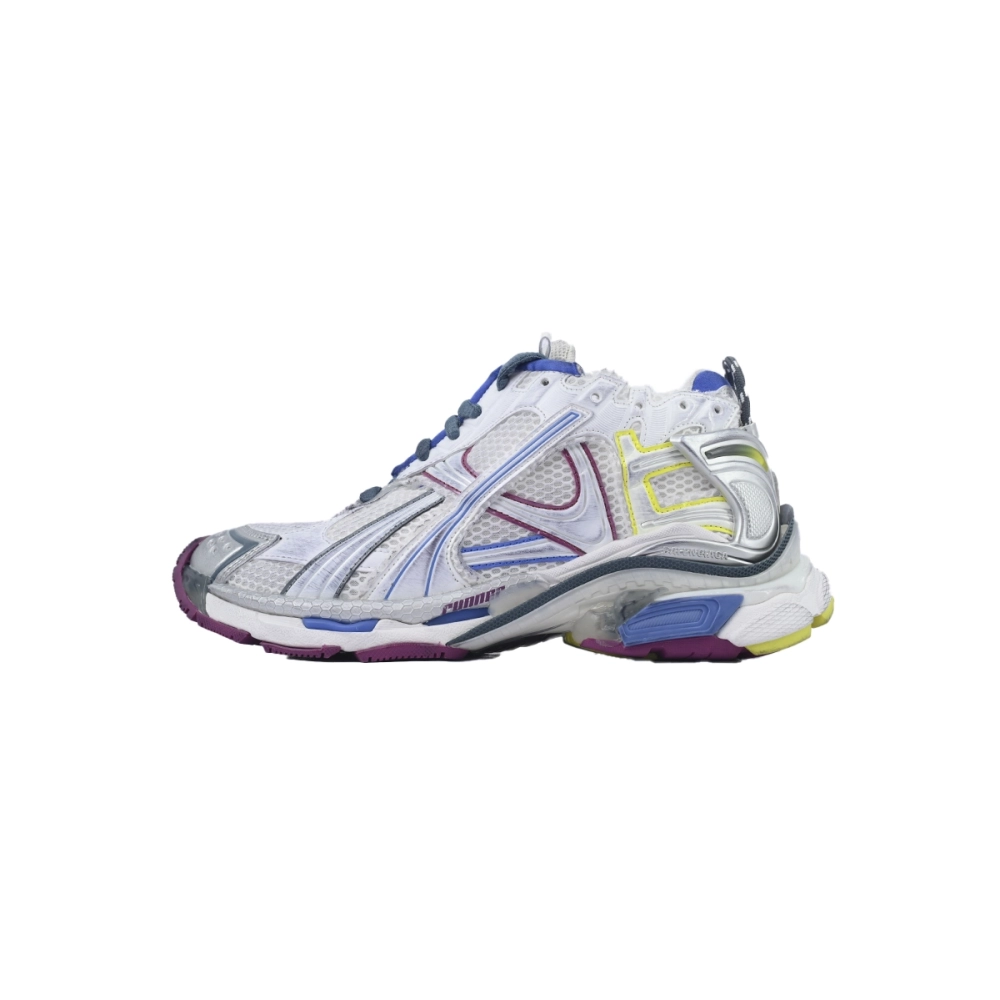 Balenciaga Runner Sneaker White Purple Blue 772767 W3RMU 9547