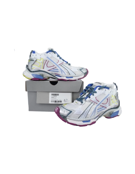 Balenciaga Runner Sneaker White Purple Blue 772767 W3RMU 9547