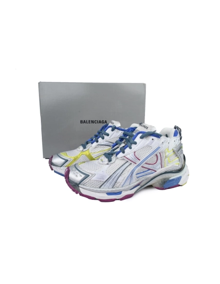 Balenciaga Runner Sneaker White Purple Blue 772767 W3RMU 9547