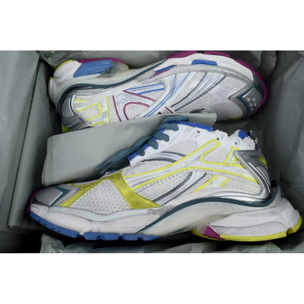 Balenciaga Runner Sneaker White Purple Blue 772767 W3RMU 9547