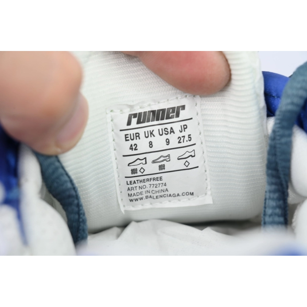 Balenciaga Runner Sneaker White Purple Blue 772767 W3RMU 9547
