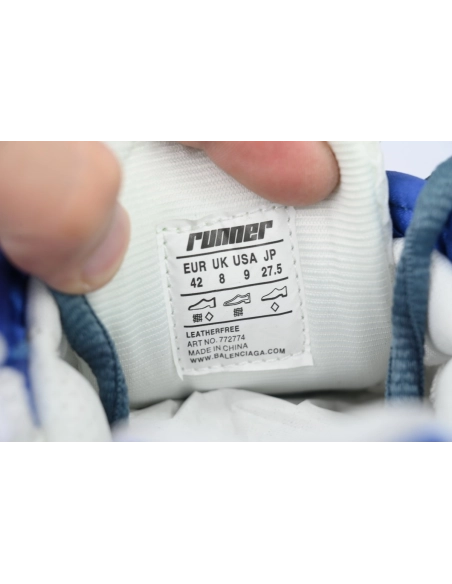 Balenciaga Runner Sneaker White Purple Blue 772767 W3RMU 9547