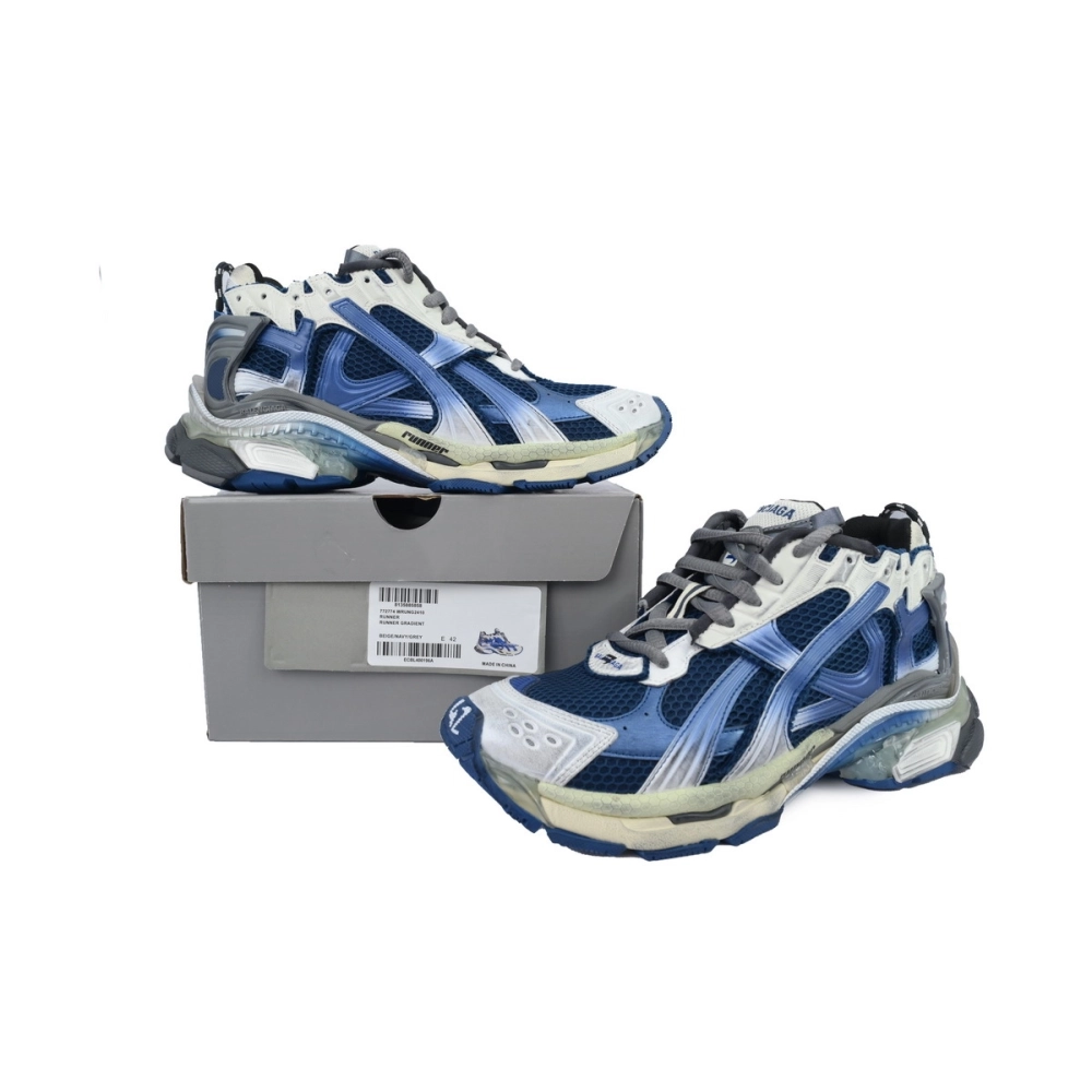 Balenciaga Runner Sneaker Gradient-Beige Navy 772774 WRUNG 2410