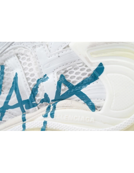 Balenciaga Runner Sneaker Graffiti White Blue 772774 W3RBQ 9040
