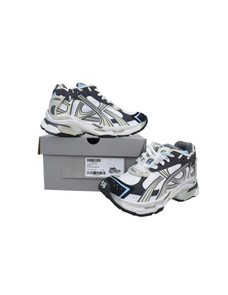Balenciaga Runner Sneaker Silver White Black 772767 W3RNY 0623