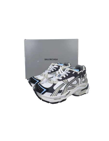 Balenciaga Runner Sneaker Silver White Black 772767 W3RNY 0623