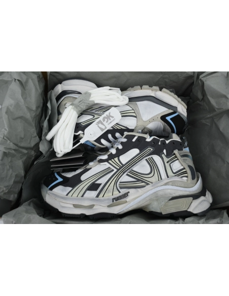 Balenciaga Runner Sneaker Silver White Black 772767 W3RNY 0623