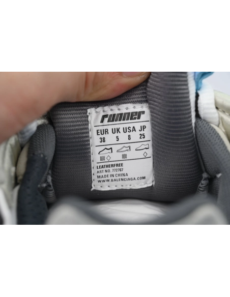 Balenciaga Runner Sneaker Silver White Black 772767 W3RNY 0623