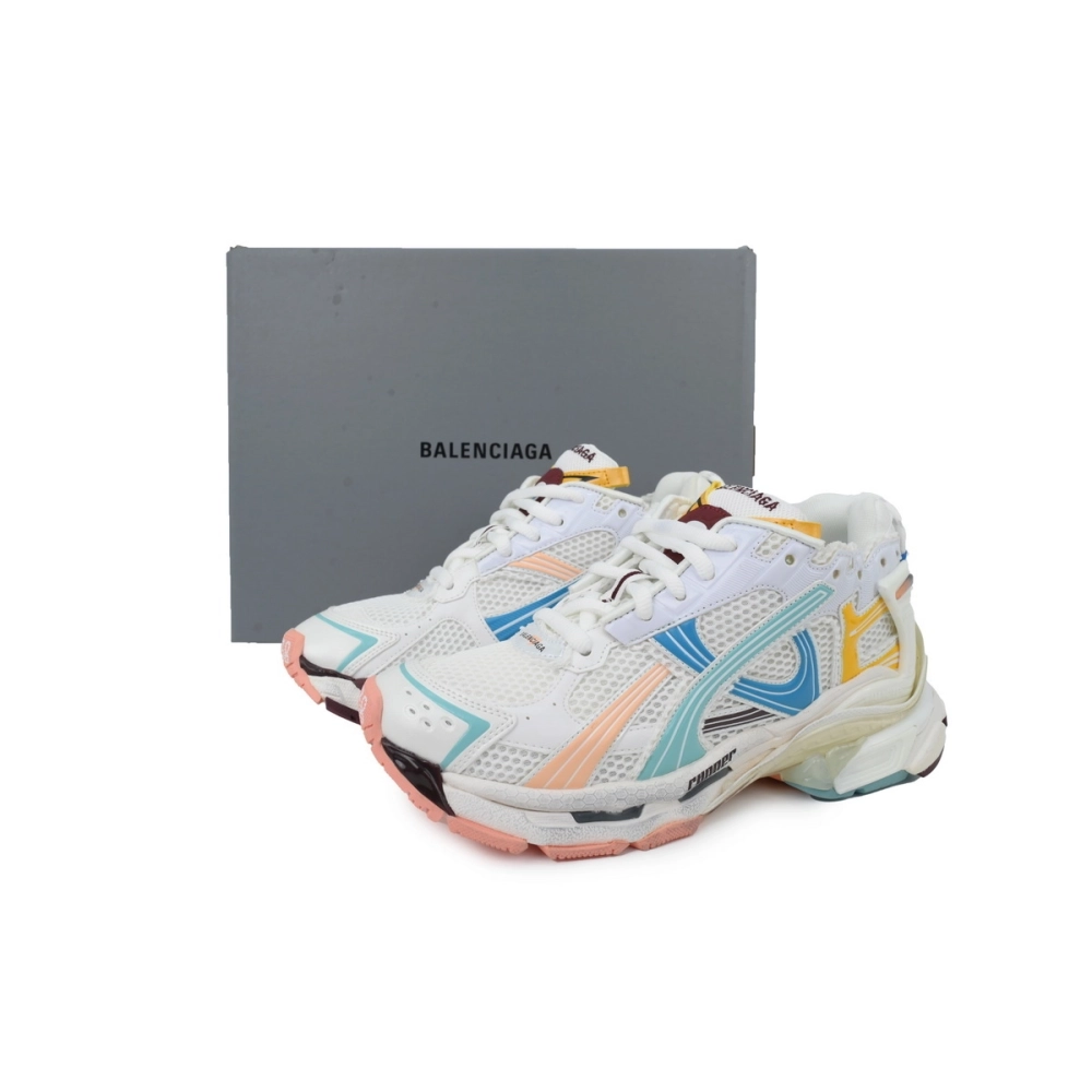 Balenciaga Runner Sneaker White Blue Yellow&39;