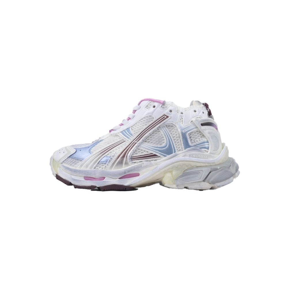Balenciaga Runner Sneaker White Blue Pink 772767 WRUNG 3120
