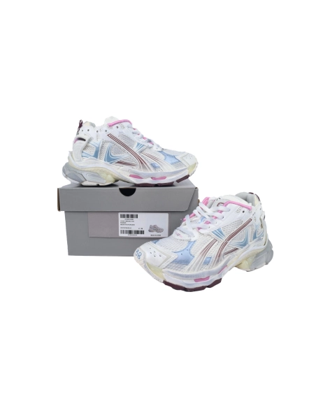 Balenciaga Runner Sneaker White Blue Pink 772767 WRUNG 3120