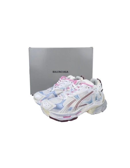 Balenciaga Runner Sneaker White Blue Pink 772767 WRUNG 3120