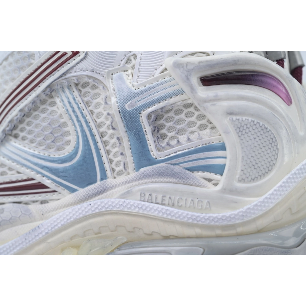 Balenciaga Runner Sneaker White Blue Pink 772767 WRUNG 3120