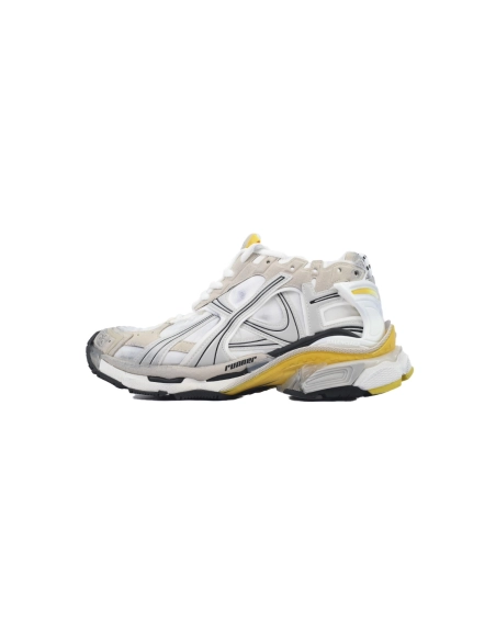 Balenciaga Runner Sneaker White Yellow 772767 W3RNY 9170