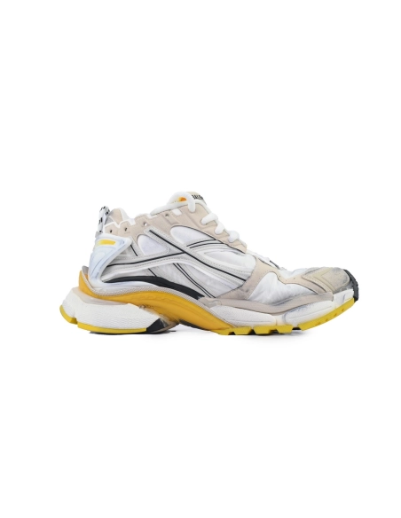 Balenciaga Runner Sneaker White Yellow 772767 W3RNY 9170