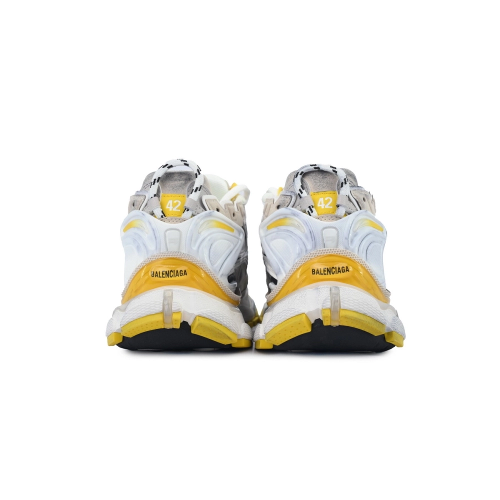 Balenciaga Runner Sneaker White Yellow 772767 W3RNY 9170