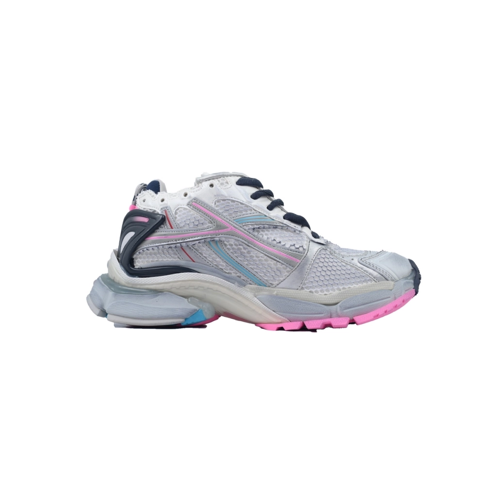 Balenciaga Runner Sneaker Grey White And Pink Black 772767 W3RNY 0322