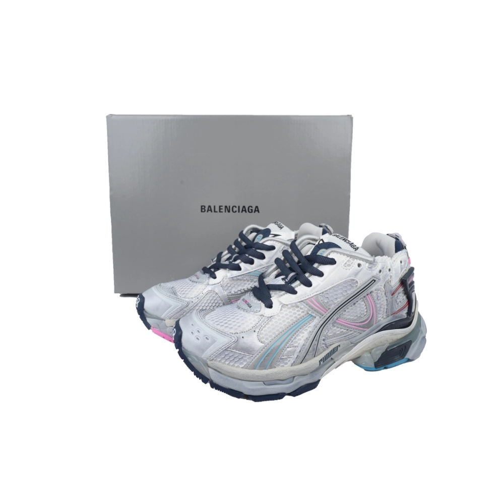 Balenciaga Runner Sneaker Grey White And Pink Black 772767 W3RNY 0322