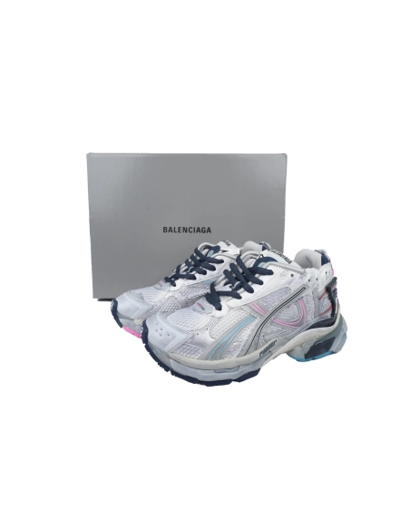 Balenciaga Runner Sneaker Grey White And Pink Black 772767 W3RNY 0322