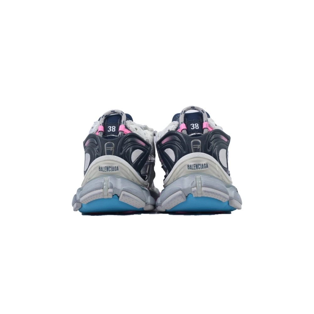 Balenciaga Runner Sneaker Grey White And Pink Black 772767 W3RNY 0322