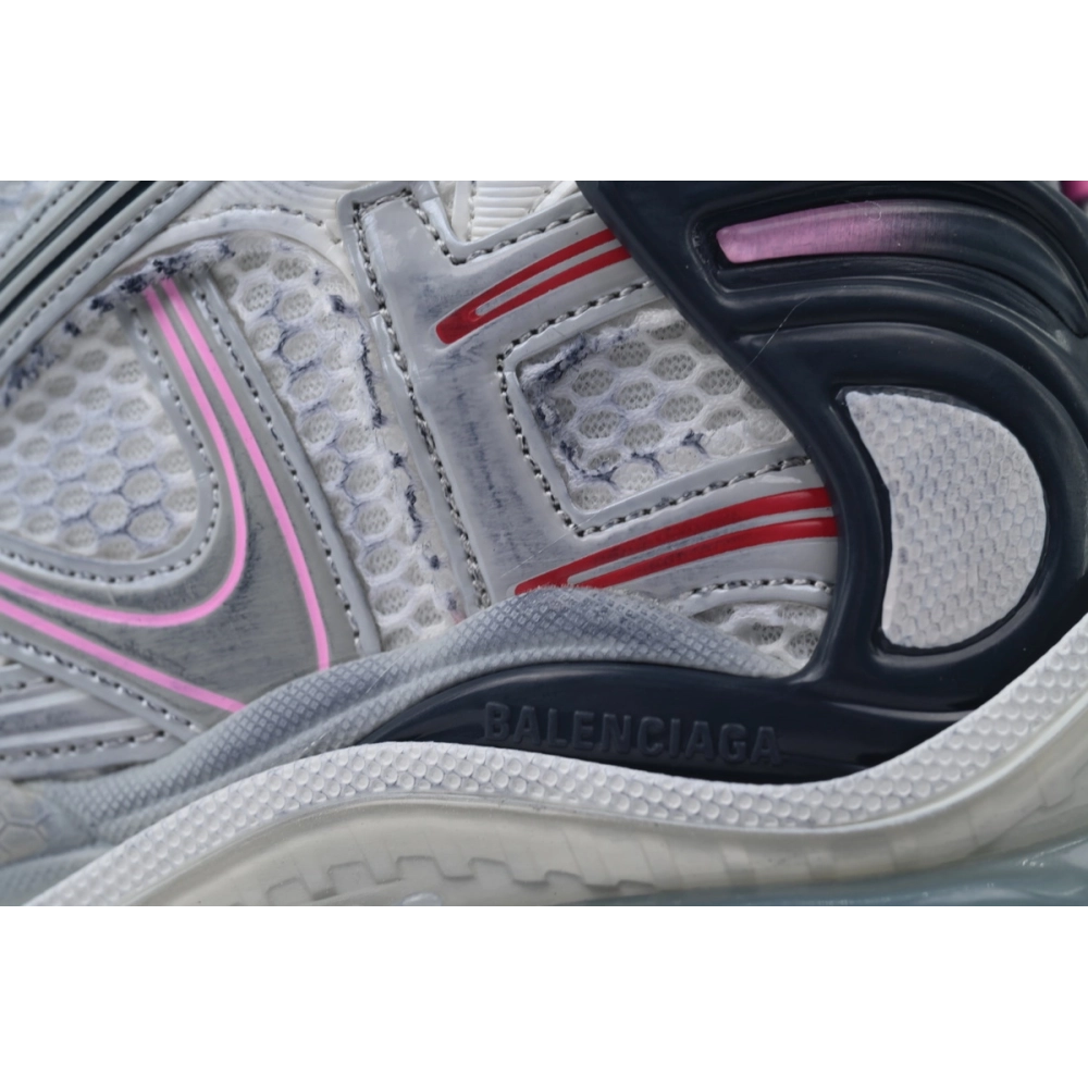 Balenciaga Runner Sneaker Grey White And Pink Black 772767 W3RNY 0322